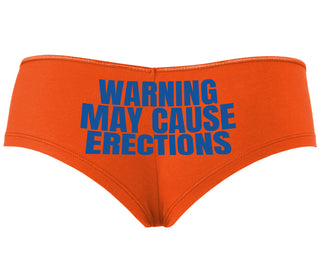 Warning May Cause Erections - Orange Boyshort