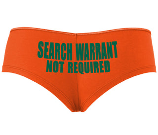 Search Warrant Not Required - Orange Boyshort