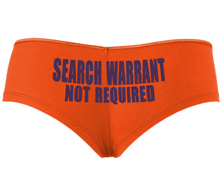 Search Warrant Not Required - Orange Boyshort