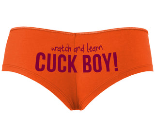 Watch And Learn Cuck Boy - Orange Boyshort