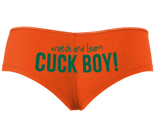 Watch And Learn Cuck Boy - Orange Boyshort