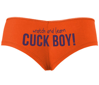 Watch And Learn Cuck Boy - Orange Boyshort