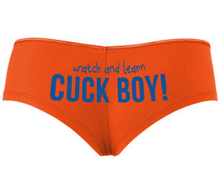 Watch And Learn Cuck Boy - Orange Boyshort