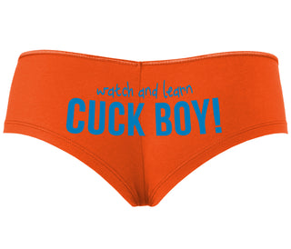 Watch And Learn Cuck Boy - Orange Boyshort