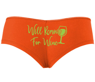 Will Remove For Wine - Orange Boyshort