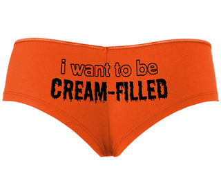 I Want To Be Cream Filled - Orange Boyshort