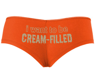 I Want To Be Cream Filled - Orange Boyshort