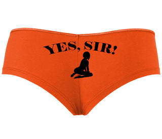 Yes Sir - Submissive Woman - Orange Boyshort