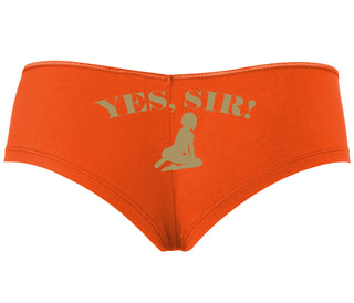 Yes Sir - Submissive Woman - Orange Boyshort