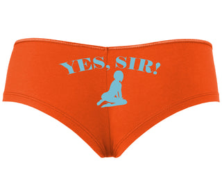Yes Sir - Submissive Woman - Orange Boyshort