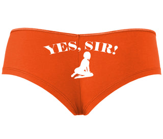 Yes Sir - Submissive Woman - Orange Boyshort