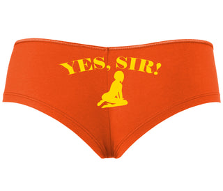 Yes Sir - Submissive Woman - Orange Boyshort