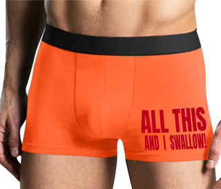 All This And I Swallow - Mens Orange Boxer Brief
