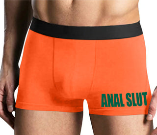 Anal Slut - Mens Orange Boxer Brief