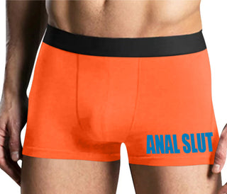 Anal Slut - Mens Orange Boxer Brief