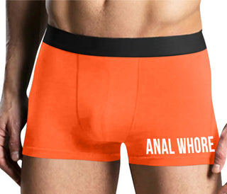 Anal Whore - Mens Orange Boxer Brief