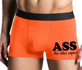 Ass The Other Vagina - Mens Orange Boxer Brief