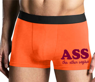 Ass The Other Vagina - Mens Orange Boxer Brief
