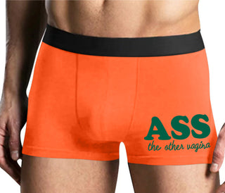 Ass The Other Vagina - Mens Orange Boxer Brief