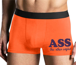Ass The Other Vagina - Mens Orange Boxer Brief