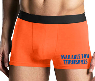 Available for Threesomes - Mens Orange Boxer Brief
