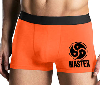 Master with BDSM Logo - Mens Orange Boxer Brief