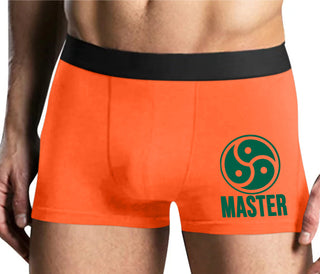 Master with BDSM Logo - Mens Orange Boxer Brief