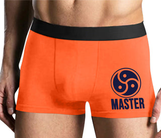 Master with BDSM Logo - Mens Orange Boxer Brief