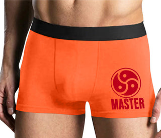 Master with BDSM Logo - Mens Orange Boxer Brief