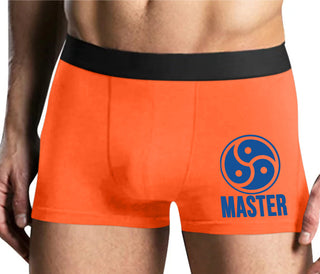 Master with BDSM Logo - Mens Orange Boxer Brief