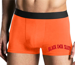 Black Cock Slut - Jack of Spades - Mens Orange Boxer Brief