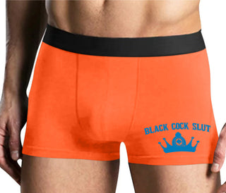 Black Cock Slut - Jack of Spades - Mens Orange Boxer Brief