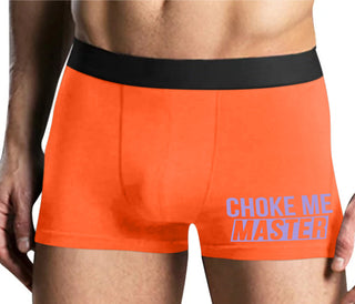 Choke Me Master - Mens Orange Boxer Brief