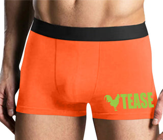 Cock Tease - Rooster - Mens Orange Boxer Brief