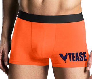 Cock Tease - Rooster - Mens Orange Boxer Brief