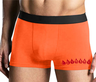 Crybaby Tear Design - Mens Orange Boxer Brief