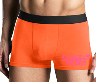 My Cuck Boyfriend Knows I Deserve A Big Dick - Mens Orange Boxer Brief