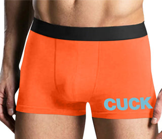 Cuck - Bold Design - Mens Orange Boxer Brief