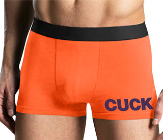 Cuck - Bold Design - Mens Orange Boxer Brief
