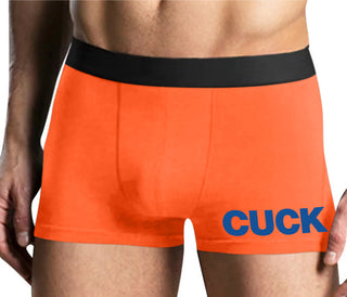 Cuck - Bold Design - Mens Orange Boxer Brief
