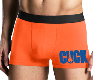 Cuck - Lock Logo - Mens Orange Boxer Brief