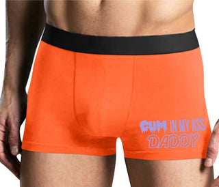 Cum In My Ass Daddy - Mens Orange Boxer Brief