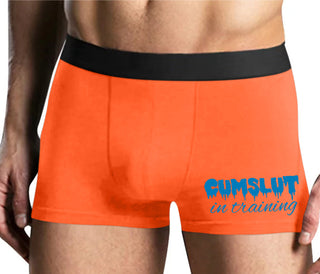 Cumslut in Training - Mens Orange Boxer Brief