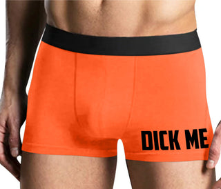 Dick Me - Mens Orange Boxer Brief