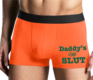 Daddy's Little Slut - Mens Orange Boxer Brief