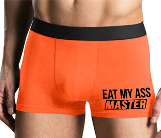 Eat My Ass Master - Mens Orange Boxer Brief