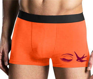 I Swallow - Eye Bird - Mens Orange Boxer Brief