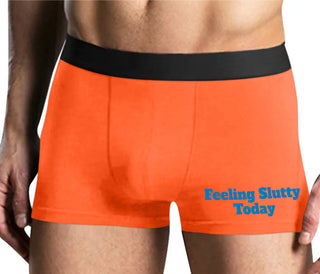 Feeling Slutty Today - Mens Orange Boxer Brief