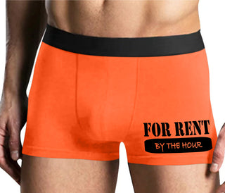 For Rent By The Hour - Mens Orange Boxer Brief