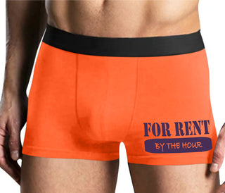 For Rent By The Hour - Mens Orange Boxer Brief